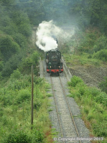 Vapeur 29013 sur la ligne du bocq entre Purnodes et Dorinnes